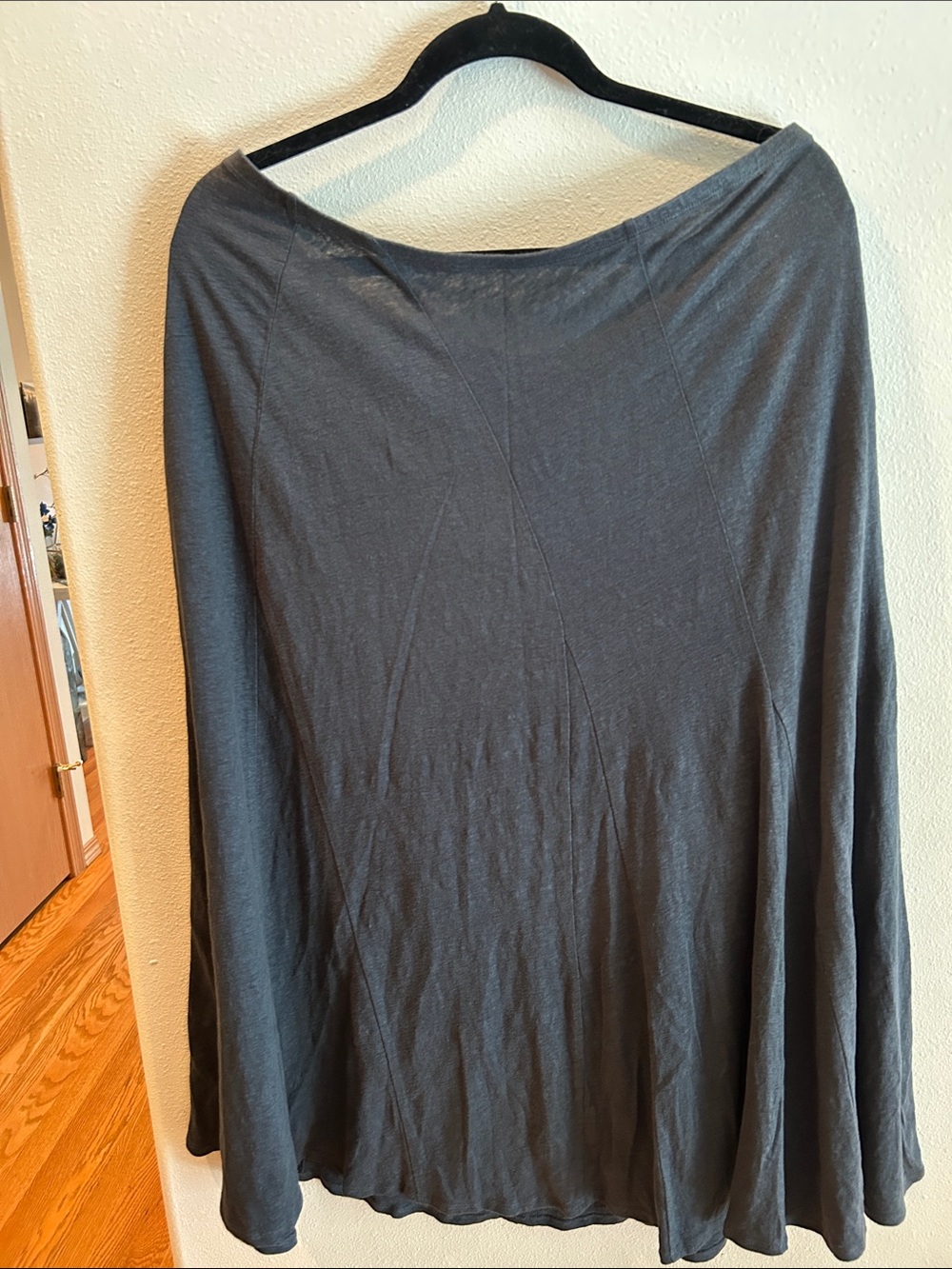 Eileen Fisher Charcoal A-Line Jersey Skirt